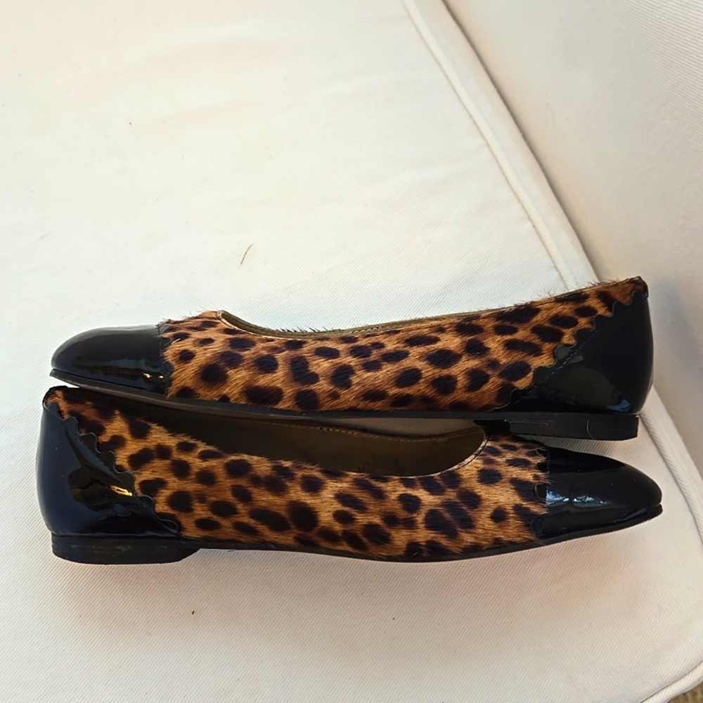Boden calfhair cap-toe ballet flats - EUC